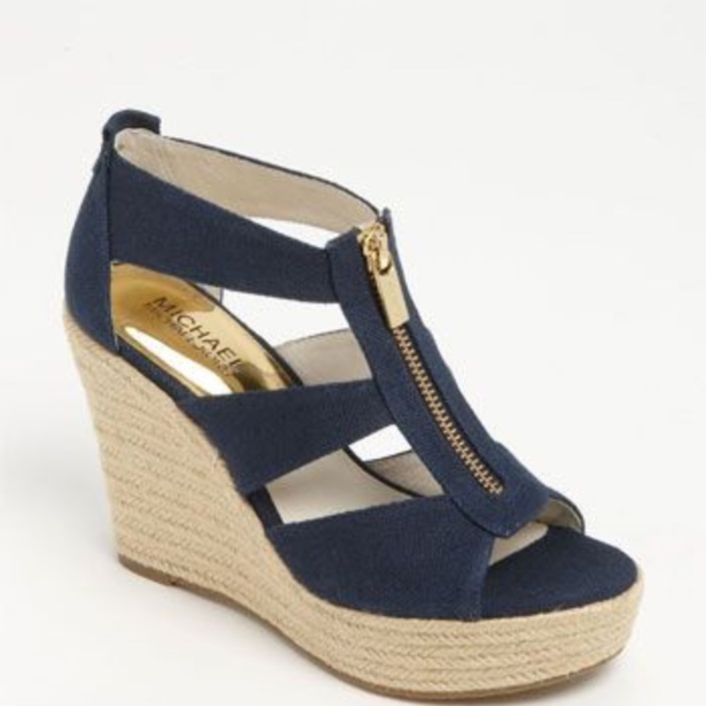 Navy Michael Kors Wedges